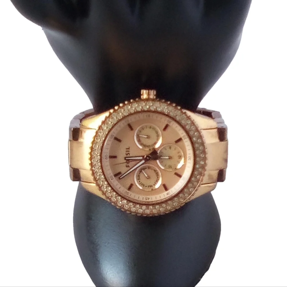 FOSSIL ROSE GOLD WATCH - Picture 1 of 6